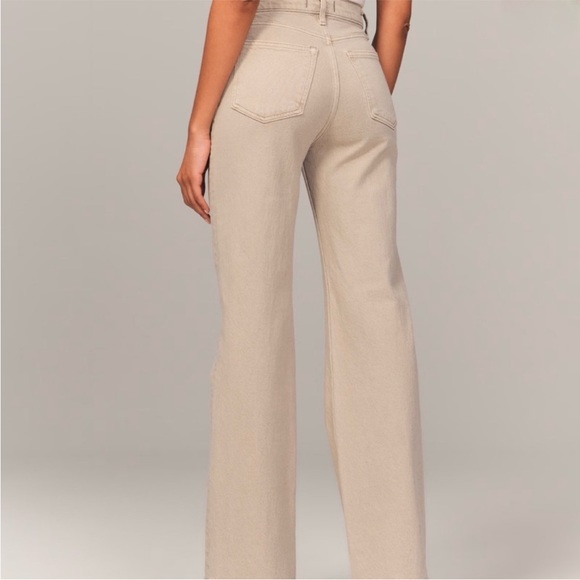 Abercrombie High Rise 90s Relaxed Jeans In Oat Size 29/8r - Picture 3 of 9